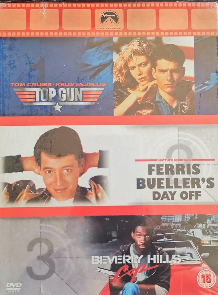 Top Gun + Ferris Bueller´s day off + Beverly Hills Cop, Cd's en Dvd's, Dvd's | Tv en Series, Zo goed als nieuw, Boxset, Overige genres