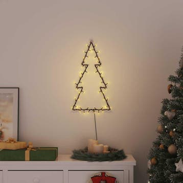 vidaXL Kerstverlichting kerstboom silhouet 80 LEDs warm wit, Verzenden, Nieuw