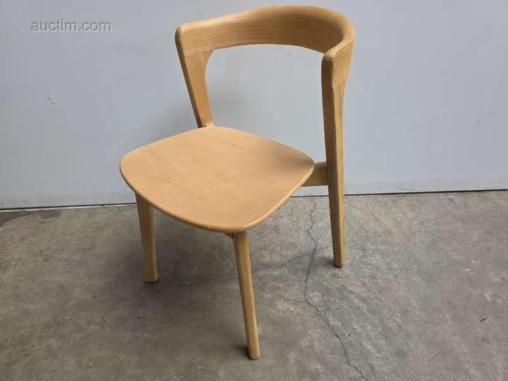 4x Houten stapelbare bijzettstoelen Flexfurn Nina..., Zakelijke goederen, Horeca | Meubilair en Inrichting, Ophalen