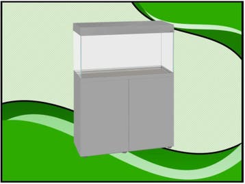 Aquael OptiSet 200 Aquarium Grijs - 100cm met meubel, Verzenden, Nieuw, Verlichting of Verwarming