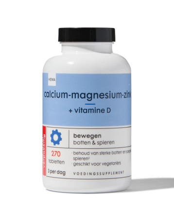 HEMA Calcium-magnesium-zink + vitamine D - 270 stuks, Verzenden, Nieuw