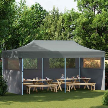 vidaXL Partytent 291 x 580 x 315 cm Antraciet Oxford Stof, Verzenden, Nieuw, Partytent