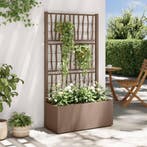 vidaXL Tuindruppel met Trellis Bruin 80 x 36 x 140 cm PP, Verzenden, Nieuw, Minder dan 60 cm, 60 cm of meer