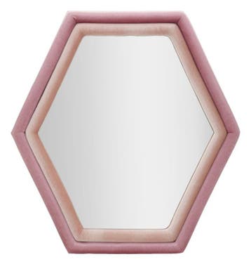 WANDSPIEGEL TONY MIX ROZE FLUWEEL CM 75X4X80, Huis en Inrichting, Woonaccessoires | Spiegels, Ophalen of Verzenden, Nieuw