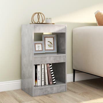 vidaXL Boekenkast/kamerscherm 40x30x72 cm betongrijs, Huis en Inrichting, Kasten | Boekenkasten, Minder dan 50 cm, Verzenden, Nieuw