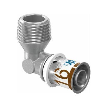 Uponor S-Press Plus perskoppeling 1/2 buitendraad x Ø16 kni, Verzenden, Nieuw