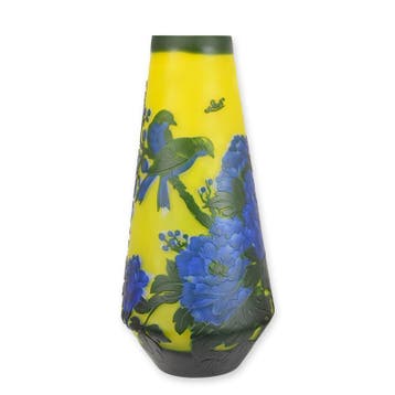 Camee glazen vaas kersenbloesem (Beeldjes - Decoratie), Verzenden, Nieuw