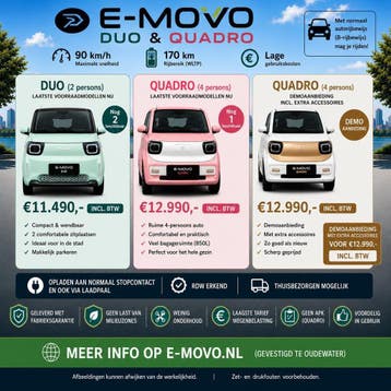 L7 microcar elektrische auto 90km/h 170km rijbereik, Auto's, Automaat, Achterwielaandrijving, Met garantie (alle), Elektrisch