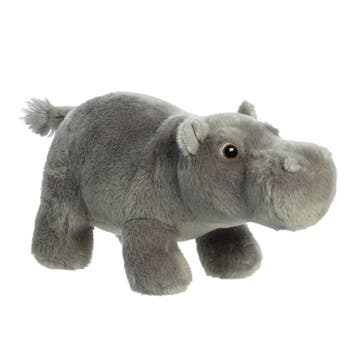 Aurora nijlpaard knuffel - pluche - 27 cm - grijs, Verzenden, Nieuw