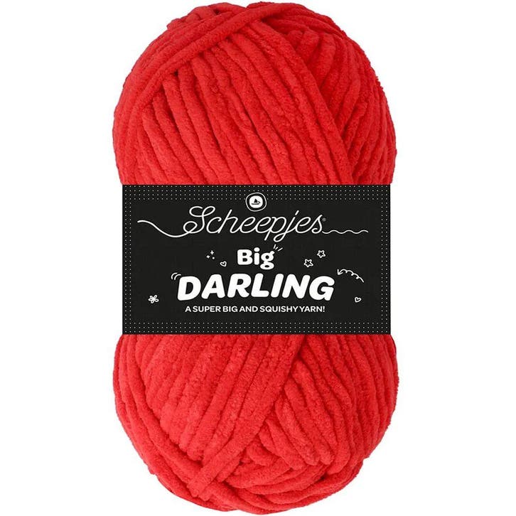 ScheepjesBig Darling- 427 Cherry - Super Chunky Chenille, Hobby en Vrije tijd, Breien en Haken, Ophalen of Verzenden
