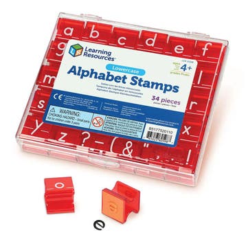Alfabet stempels: kleine letters en leestekens (34 stuks), Ophalen of Verzenden, Nieuw