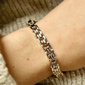 Gouden Bismarck schakelarmband, Ophalen of Verzenden, Gebruikt, Goud, Goud