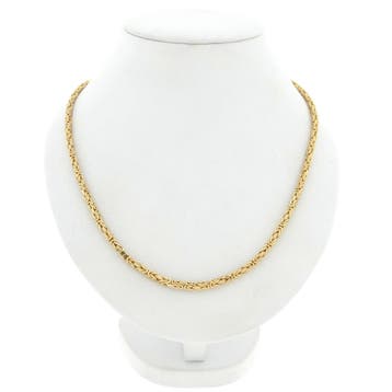 Gouden vierkante koningsschakel ketting, Sieraden, Tassen en Uiterlijk, Ophalen of Verzenden, Gebruikt, Goud, Goud