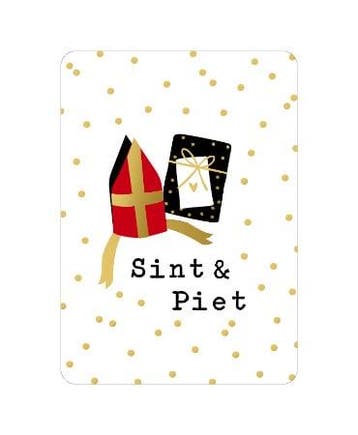 3x Mini kaartje Sint & Piet (Cadeaukaarten A7), Ophalen of Verzenden, Nieuw