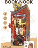PlayfulMario Booknook Garage met verlichting Houten Model..., Verzenden, Nieuw
