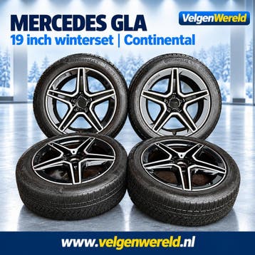 19 inch Mercedes GLA velgen + winterbanden  | 1026-06, Auto-onderdelen, 19 inch, Gebruikt, Banden en Velgen, 235 mm