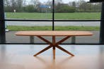 Eettafel 240 cm breed Eikenblad/eiken poot/Koopmans Meubelen, Huis en Inrichting, Ophalen of Verzenden, Nieuw, Eikenhout, Modern