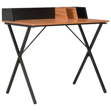 vidaXL Bureau 80x50x84 cm zwart en bruin, Huis en Inrichting, Verzenden, Nieuw
