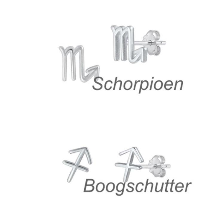 Zilveren mini sterrenbeeld oorstekers, Sieraden, Tassen en Uiterlijk, Oorbellen, Nieuw, Verzenden