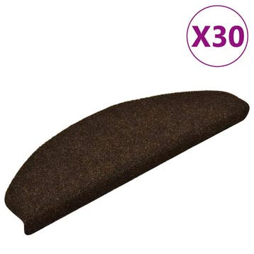 vidaXL Trapmatten Zelfklevend 30 stuks 65x21x4 cm Bruin, Doe-het-zelf en Verbouw, Ladders en Trappen, Verzenden, Nieuw