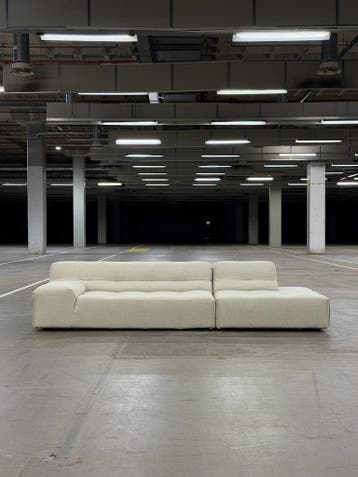 BB Italia Tufty Too Bank | Ecru | NIEUWSTAAT + Garantie, Huis en Inrichting, 250 tot 300 cm, Driepersoons, Ophalen of Verzenden