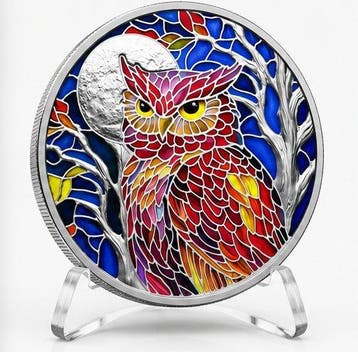 Niue. 5 Dollars 2026 – Nature’s Window – Majestic Owl – 2 oz