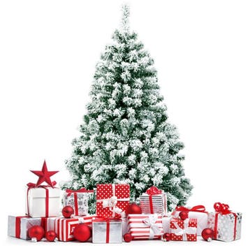 2dekans | Coast Besneeuwde Kunstkerstboom met LED Wit/Groen, Ophalen of Verzenden, Zo goed als nieuw