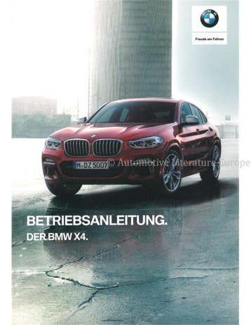 2018 BMW X4 INSTRUCTIEBOEKJE DUITS, Auto diversen