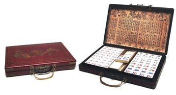 Mahjong Koffer (Luxe Rood) - NIEUW, Hobby en Vrije tijd, Gezelschapsspellen | Bordspellen, Verzenden, Nieuw