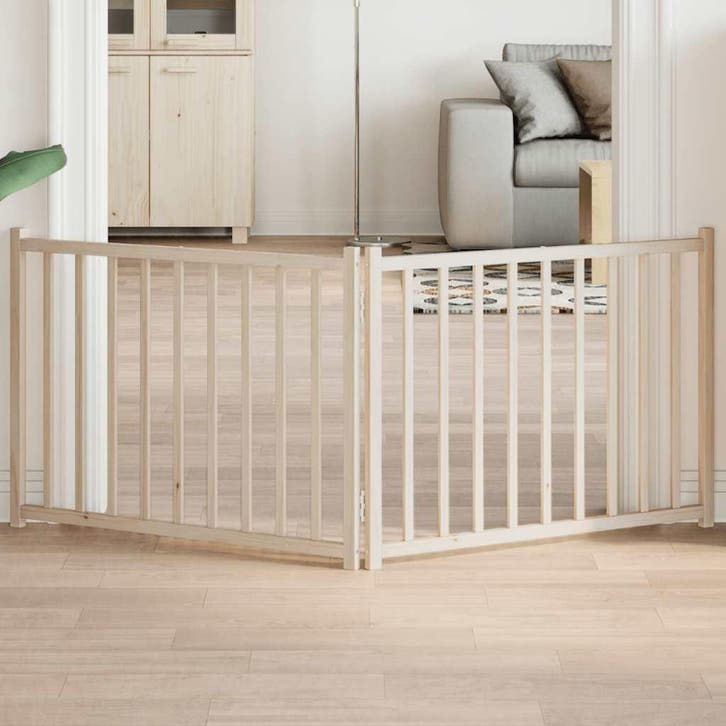 vidaXL Hondenhek inklapbaar 2 panelen 160 cm massief, Dieren en Toebehoren, Honden-accessoires, Nieuw, Verzenden