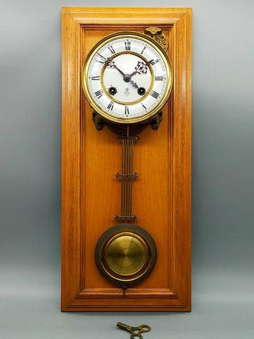 Wandklok - Antike Gustav Becker Wanduhr – Regulator mit