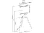 Nedis TVSM7060WT - Tripod TV-vloerstandaard - Geschikt voor, Audio, Tv en Foto, Televisiebeugels, Verzenden, Nieuw