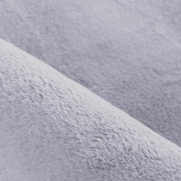 Wasbaar Vloerkleed | Pouffy | Uni | Zilver | 140x200 cm, Verzenden, Nieuw