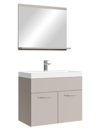 Badkamermeubel Montreal Set 02 60 x 35 cm Beige, Verzenden, Nieuw, Wastafelkast