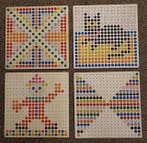 Kralenplank voorbeeld vierkant o.a. een clown 4 stuks (zie o, Verzenden, Nieuw