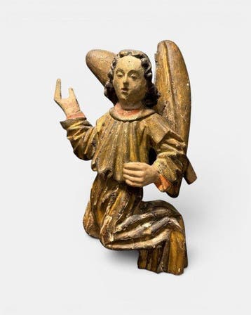 sculptuur, Renaissance engel - 44 cm - Hout
