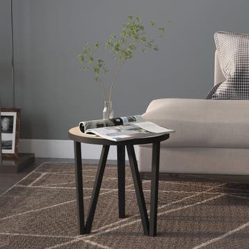 vidaXL Salontafel Ø35 cm MDF sonoma eikenkleurig, Huis en Inrichting, Tafels | Bijzettafels, Verzenden, Nieuw, Minder dan 45 cm