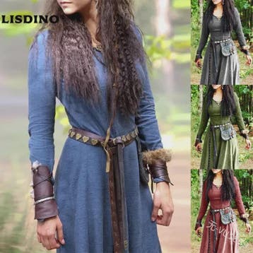 Middeleeuwse Maxi Jurk voor Dames - Vintage Elf/Renaissance, Verzenden