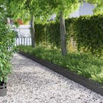 vidaXL Gazonranden 10 pcs Zwart 103 x 0,05 x 22 cm Staal, Tuin en Terras, Overige Tuin en Terras, Verzenden, Nieuw