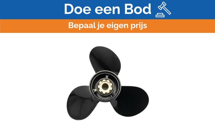 Bieden: Michigan Match 3-Blade Aluminum Boat Propeller 13 1, Watersport en Boten, Overige Watersport en Boten, Nieuw, Ophalen of Verzenden