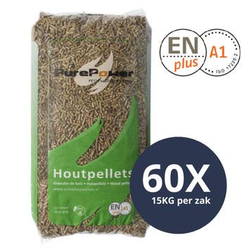 PURE POWER - MIX Houtpellets - ENplus A1 - 4-sterren - Per, Tuin en Terras, Haardhout, Ophalen of Verzenden