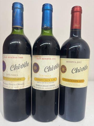 1988, 1992, 2012 Bodegas Julian Chivite, Colección 125 -, Nieuw