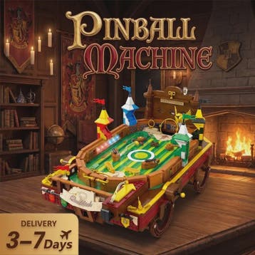 Bouw je eigen Pinball Machine met Motor: 2240-delige Assembl, Verzamelen, Automaten | Flipperkasten, Verzenden, Nieuw