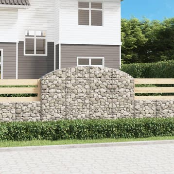 vidaXL Schanskorf gewelfd 200x30x120/140 cm gegalvaniseerd, 100 cm of meer, Verzenden, Nieuw, Metaal