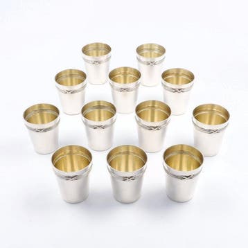 Delheid Frères - Likeurbekertjes - Beker (12) - .800 zilver, Antiek en Kunst, Antiek | Goud en Zilver
