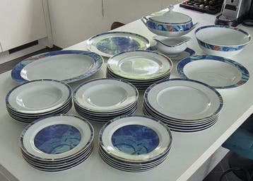 Christofle - Eetservies voor 12 (42) - Alizés - Porselein, Antiek en Kunst