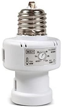 Schemer schakelaar + timer - E27 fitting - Wit, Hobby en Vrije tijd, Elektronica-componenten, Ophalen of Verzenden
