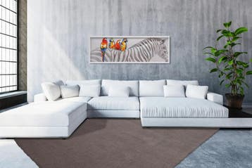 Hoogpolig Vloerkleed | Velluto | Effen | Taupe | 160x230 cm, Verzenden, Nieuw