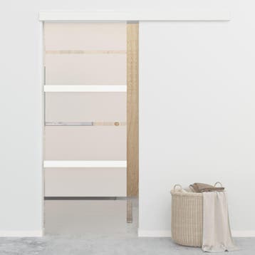 vidaXL Schuifdeur met zachte stops 76x205 cm ESG-glas en, Verzenden, Nieuw