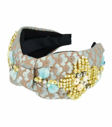 Haarband Diadeem 8cm – Statement – Bladprint - Parelkralen –, Sieraden, Tassen en Uiterlijk, Nieuw